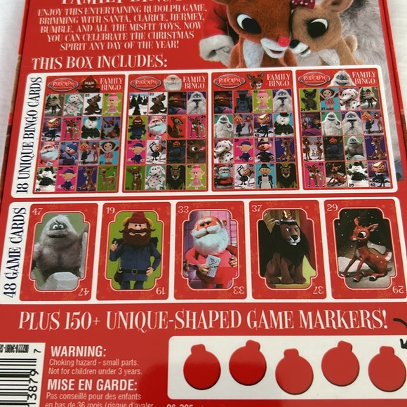 Rudolph The Red Nosed Reindeer Family Bingo Game New Sealed Box - Picture 8 of 9